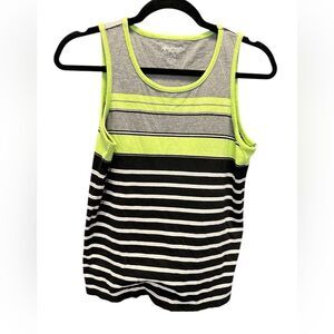 EUC Arizona Jean Co. Boys Heather Gray Tee with Lime Trim - Size Large